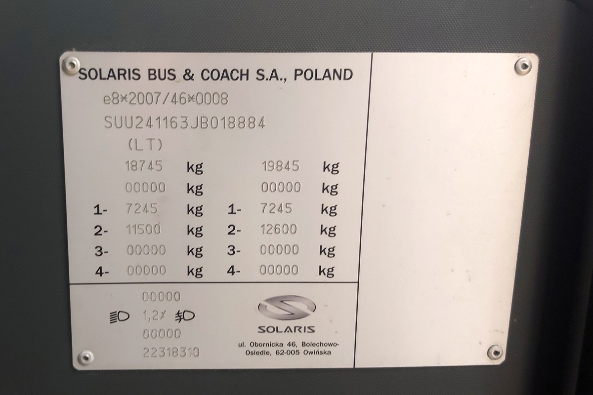 Lietuva, Solaris Urbino IV 12 № 4118